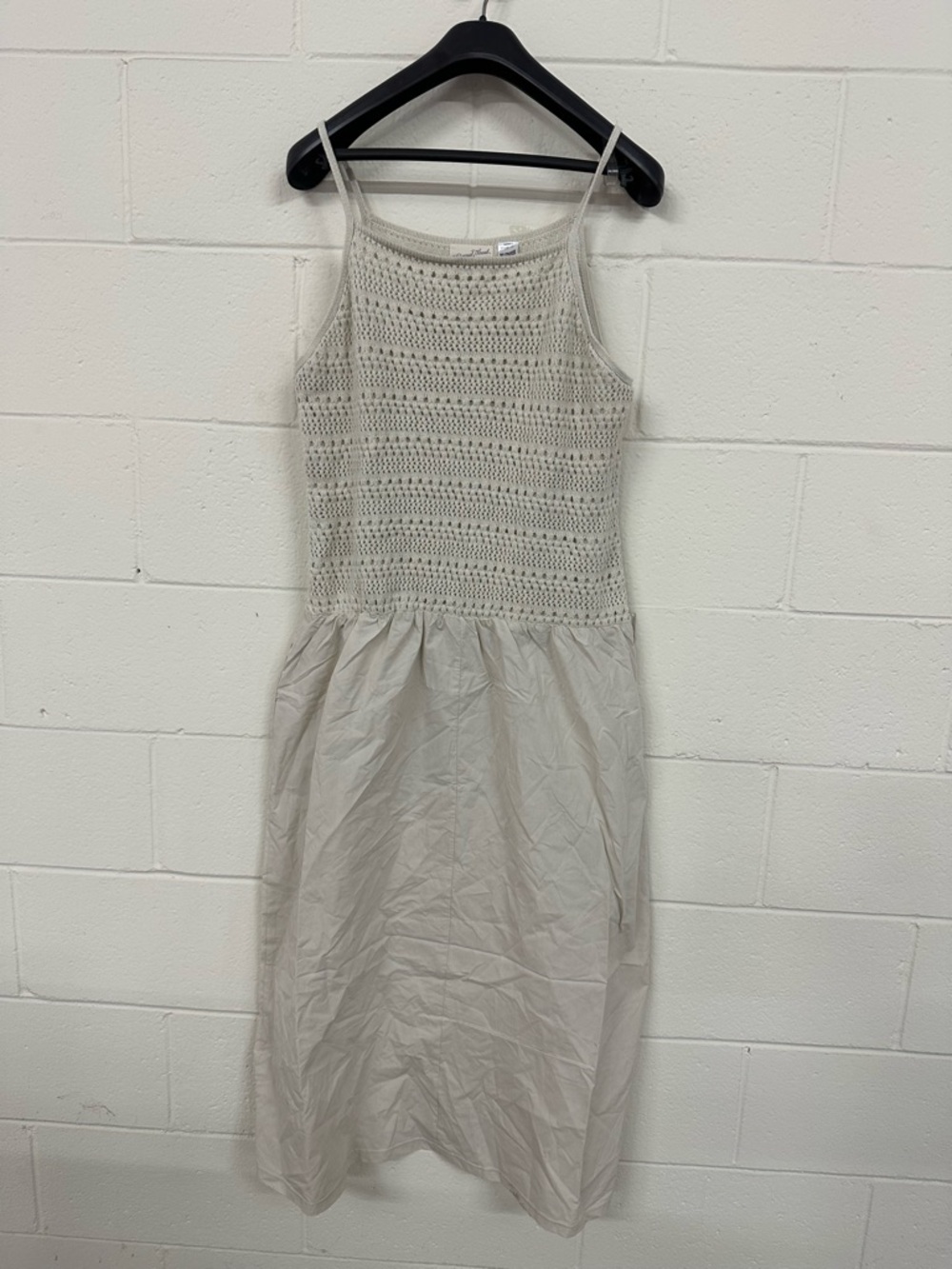 Women’s Universal Thread Beige Crochet-Top Midi Dress